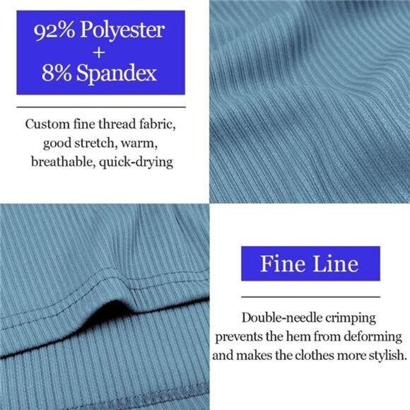 Men's Muscle Polo Shirts Tops Blue - Picture 3 of 5